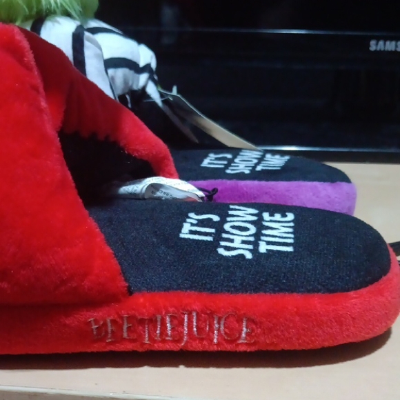 Plush Character Slippers - Red and Purple - Picture 3 of 8